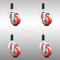Service Caster 3 Inch 316SS Red Polyurethane Swivel 1-1/8 Inch Expanding Stem Caster Set SCC SCC-SS316EX20S314-PPUB-RED-118-4 - alternate 1
